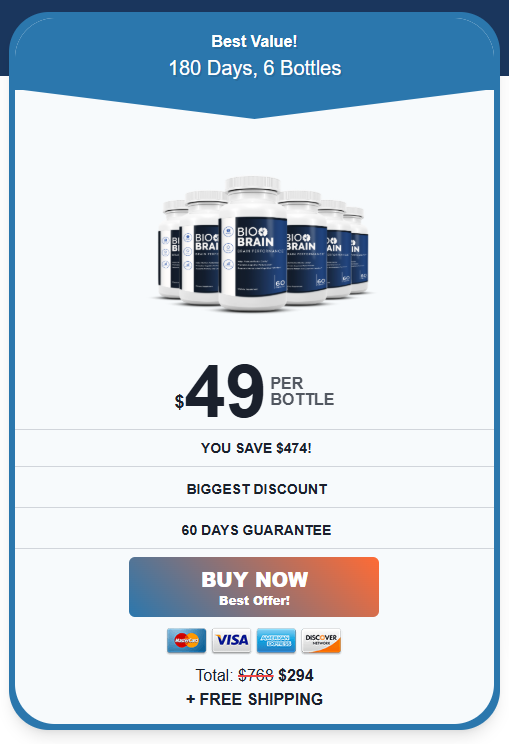 BioBrain 6 Bottles Offer